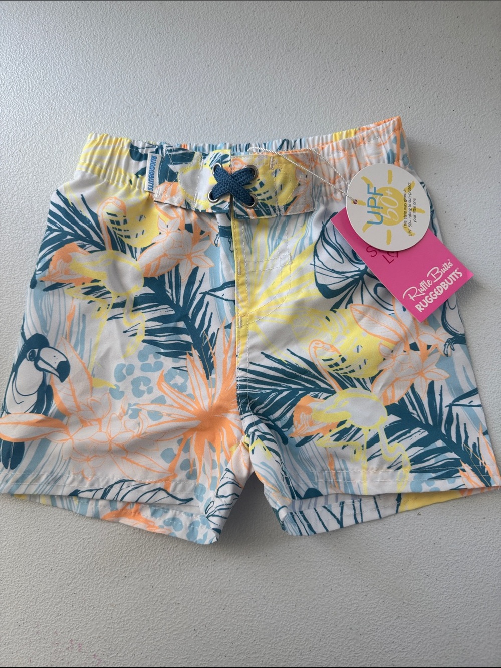 Rugged Butts Swim Trunks - Birds of Paradise